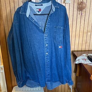 Tommy Hilfiger Men's Blue Denim Shirt